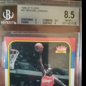1986 fleer Michael Jordan#57 RC card